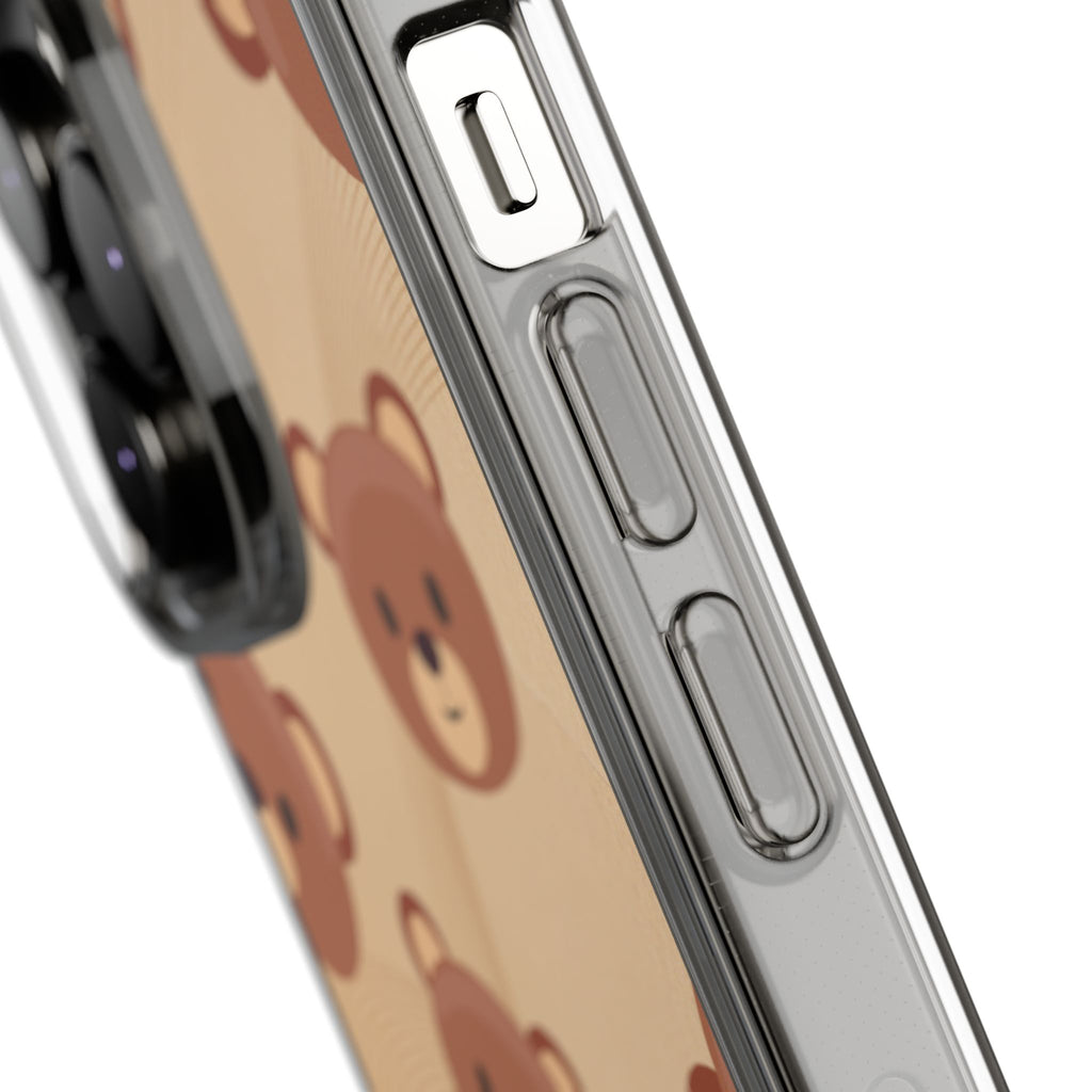 Bear Pattern Clear Phone Case, Cute Animal Phone Cover, Gift for Kids, Trendy Phone Accessory, Birthday Gift, Fun & Playful Style