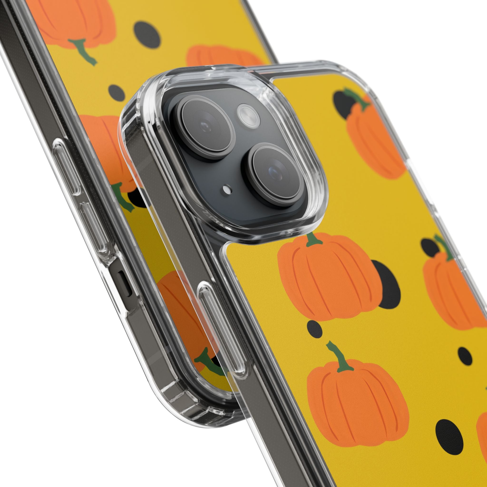 Pumpkin Clear Phone Case for Fall, Cute Pumpkin Phone Cover, Autumn Vibe Clear Case, Halloween Gift, Seasonal Accessories