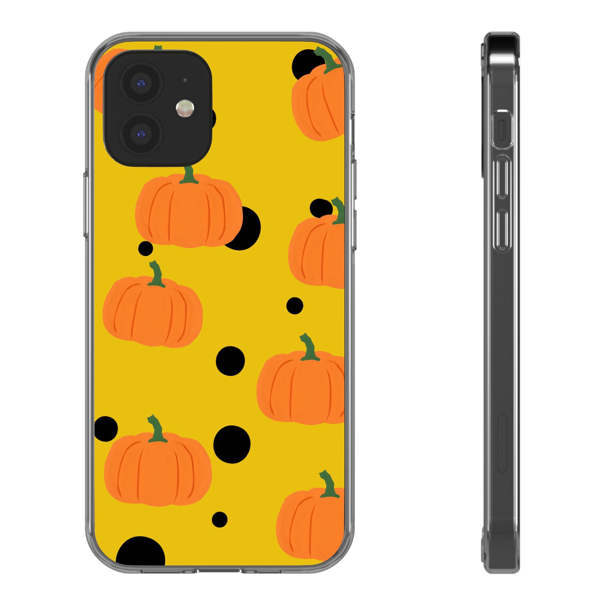 Pumpkin Clear Phone Case for Fall, Cute Pumpkin Phone Cover, Autumn Vibe Clear Case, Halloween Gift, Seasonal Accessories