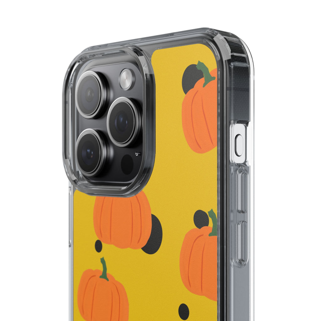 Pumpkin Clear Phone Case for Fall, Cute Pumpkin Phone Cover, Autumn Vibe Clear Case, Halloween Gift, Seasonal Accessories