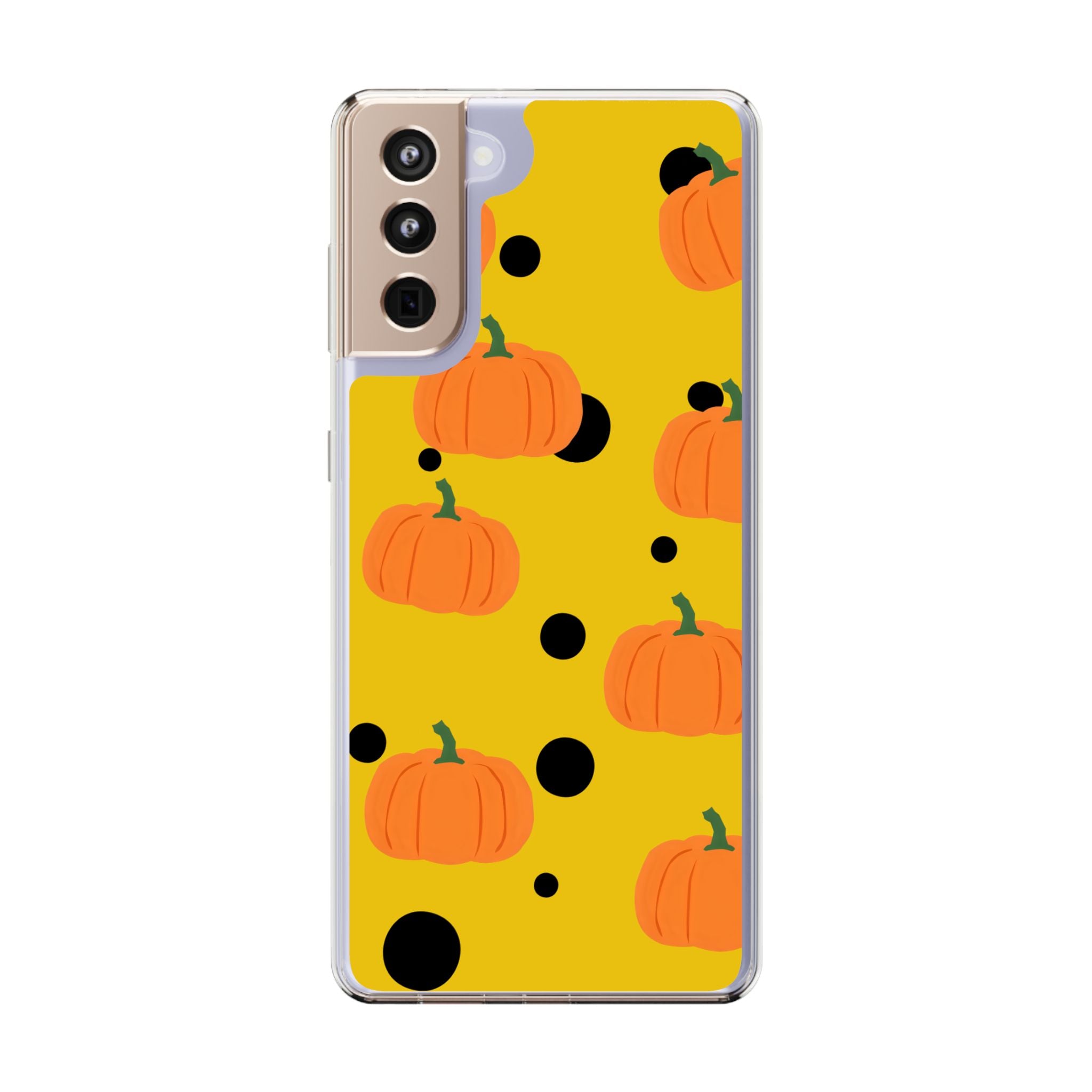 Pumpkin Clear Phone Case for Fall, Cute Pumpkin Phone Cover, Autumn Vibe Clear Case, Halloween Gift, Seasonal Accessories