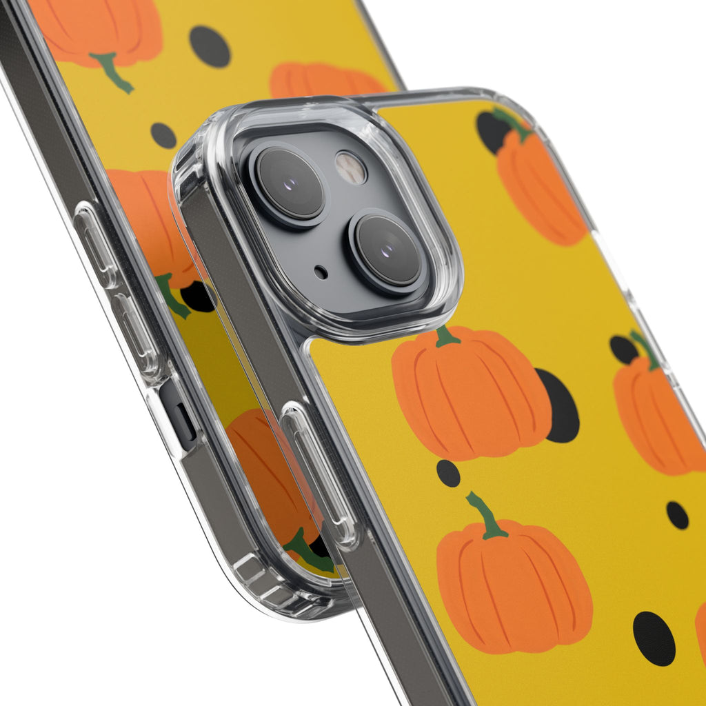 Pumpkin Clear Phone Case for Fall, Cute Pumpkin Phone Cover, Autumn Vibe Clear Case, Halloween Gift, Seasonal Accessories