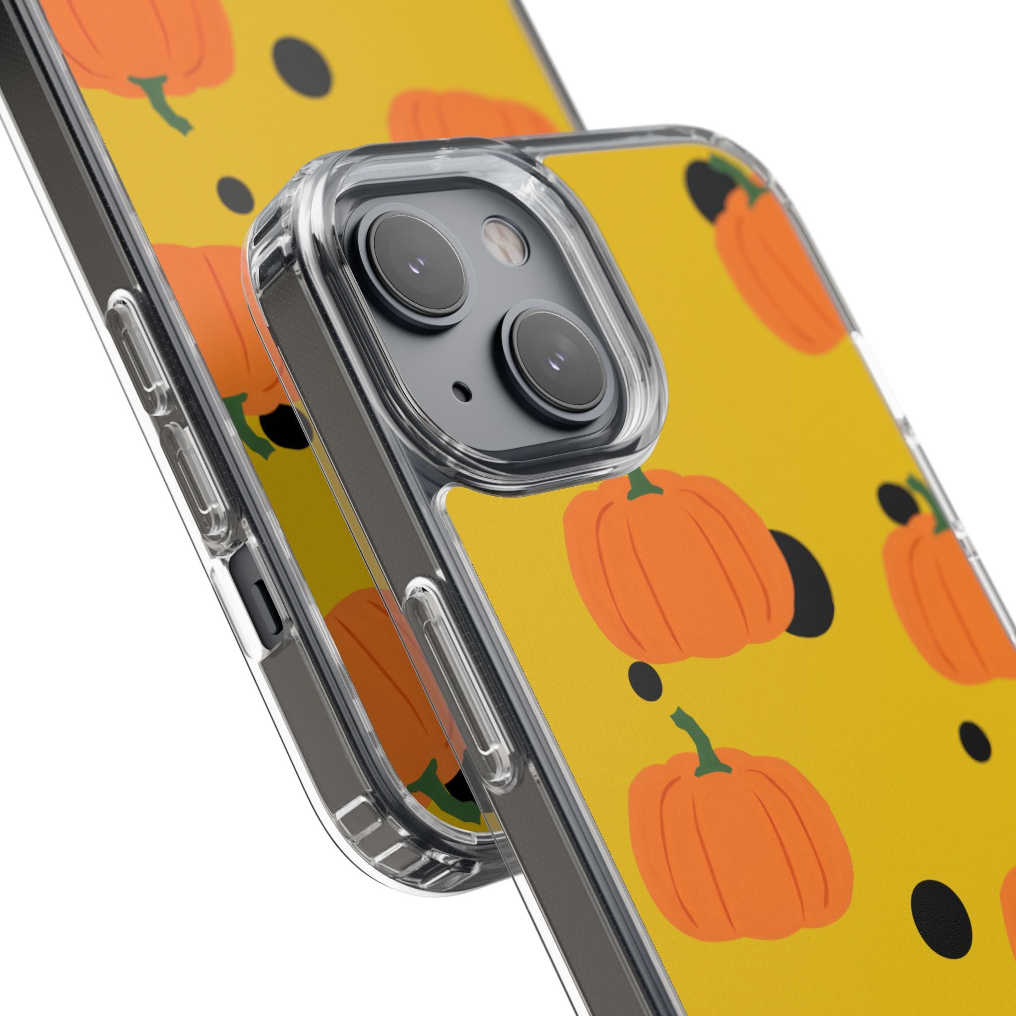 Pumpkin Clear Phone Case for Fall, Cute Pumpkin Phone Cover, Autumn Vibe Clear Case, Halloween Gift, Seasonal Accessories