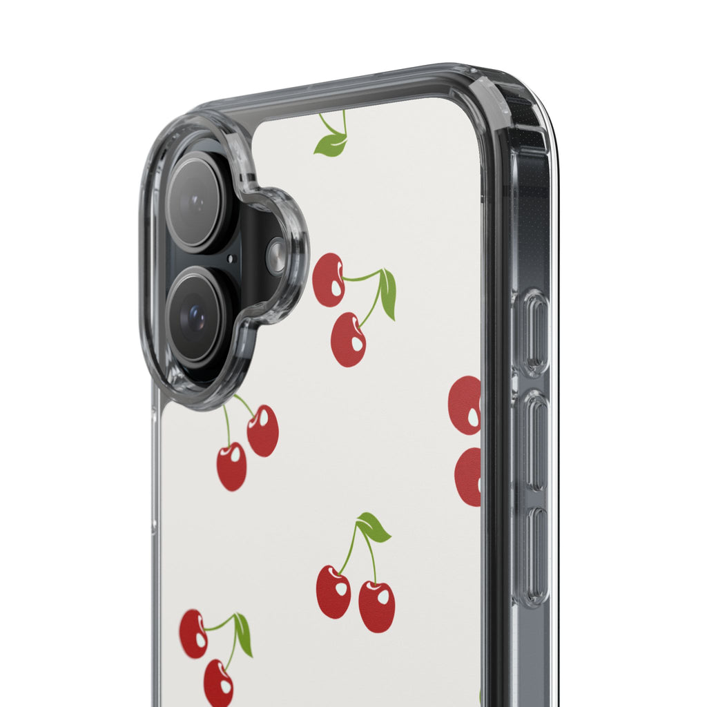 Cute Cherry Pattern Phone Case – Kawaii Red Fruit Design, Slim Protective Cover for iPhone & Samsung