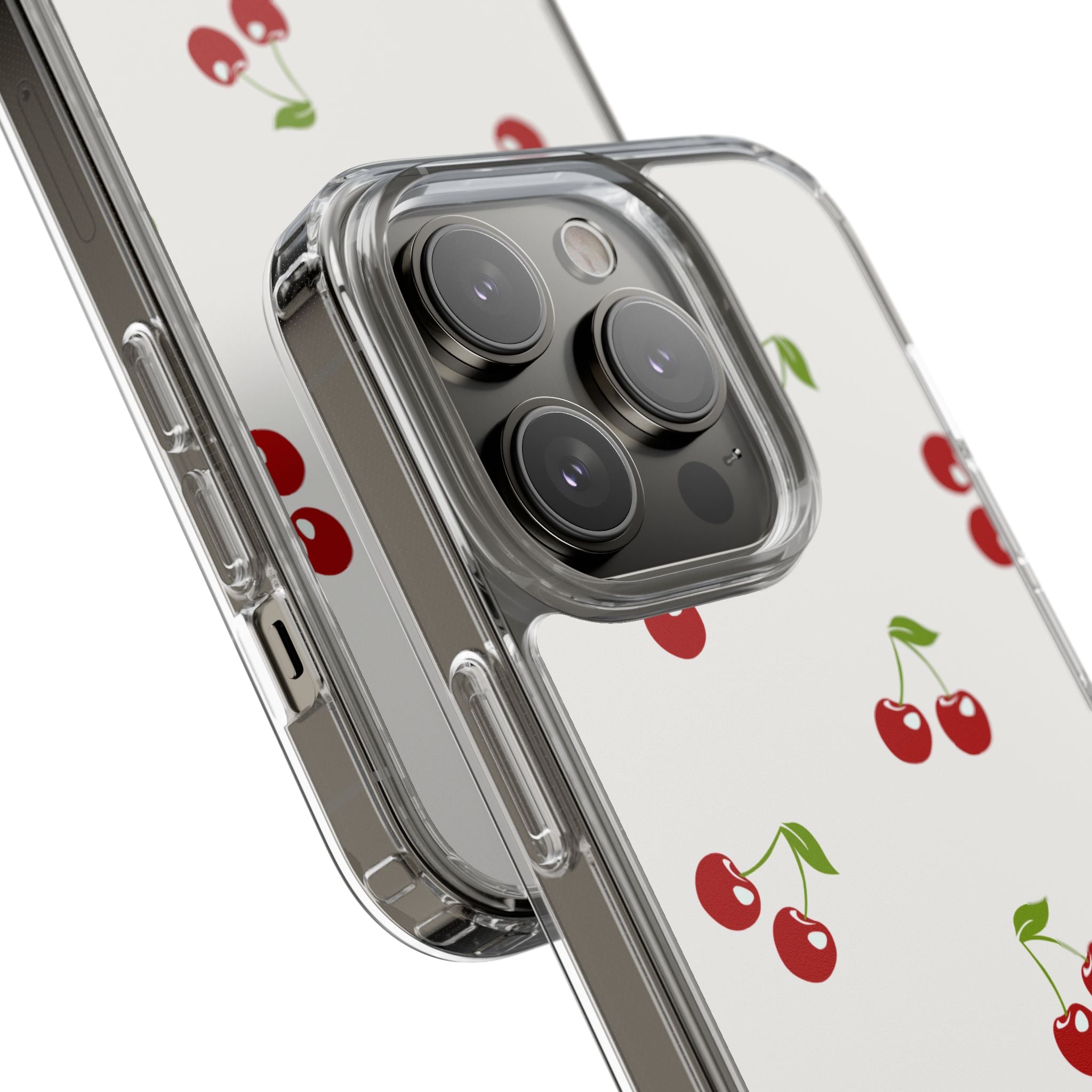 Cute Cherry Pattern Phone Case – Kawaii Red Fruit Design, Slim Protective Cover for iPhone & Samsung