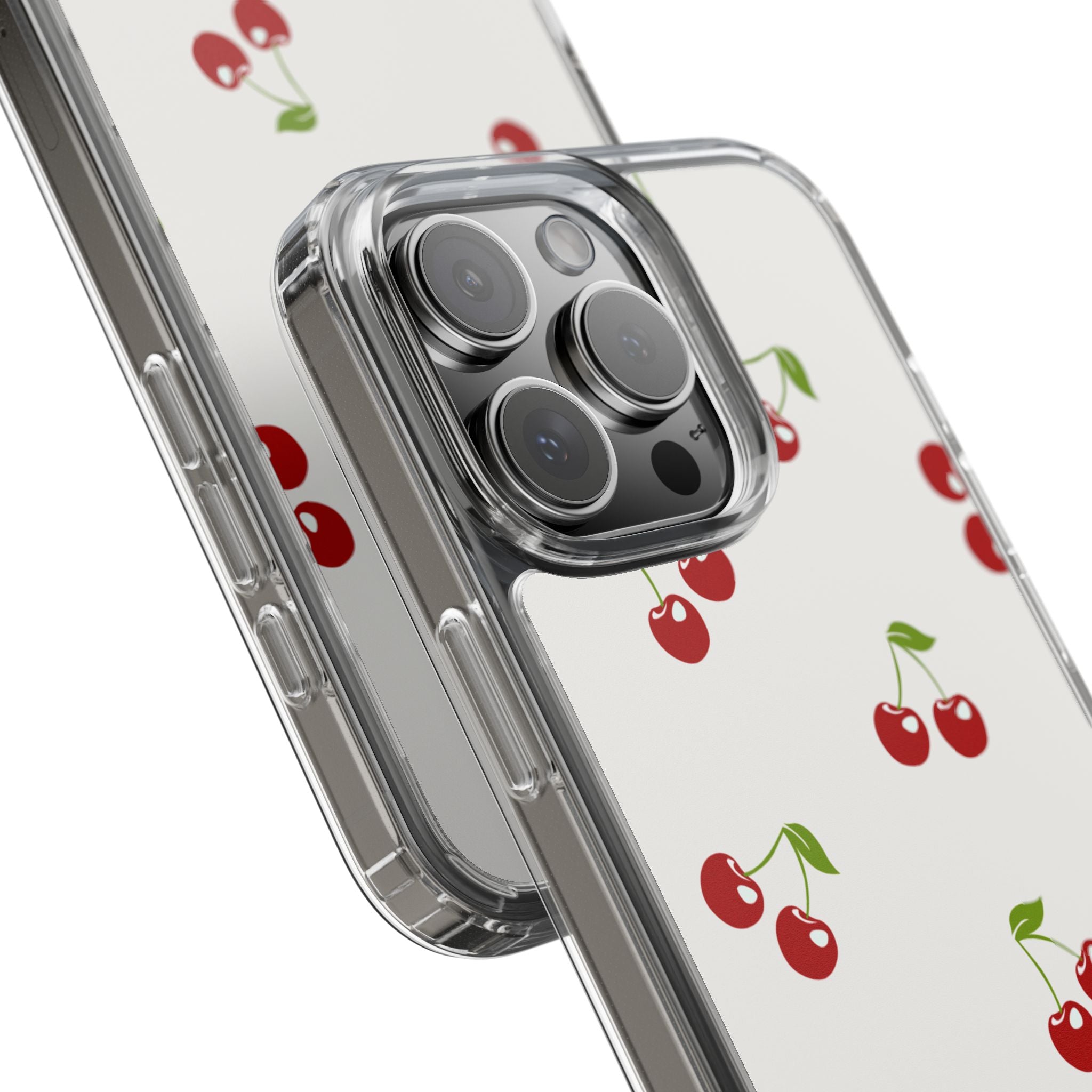 Cute Cherry Pattern Phone Case – Kawaii Red Fruit Design, Slim Protective Cover for iPhone & Samsung