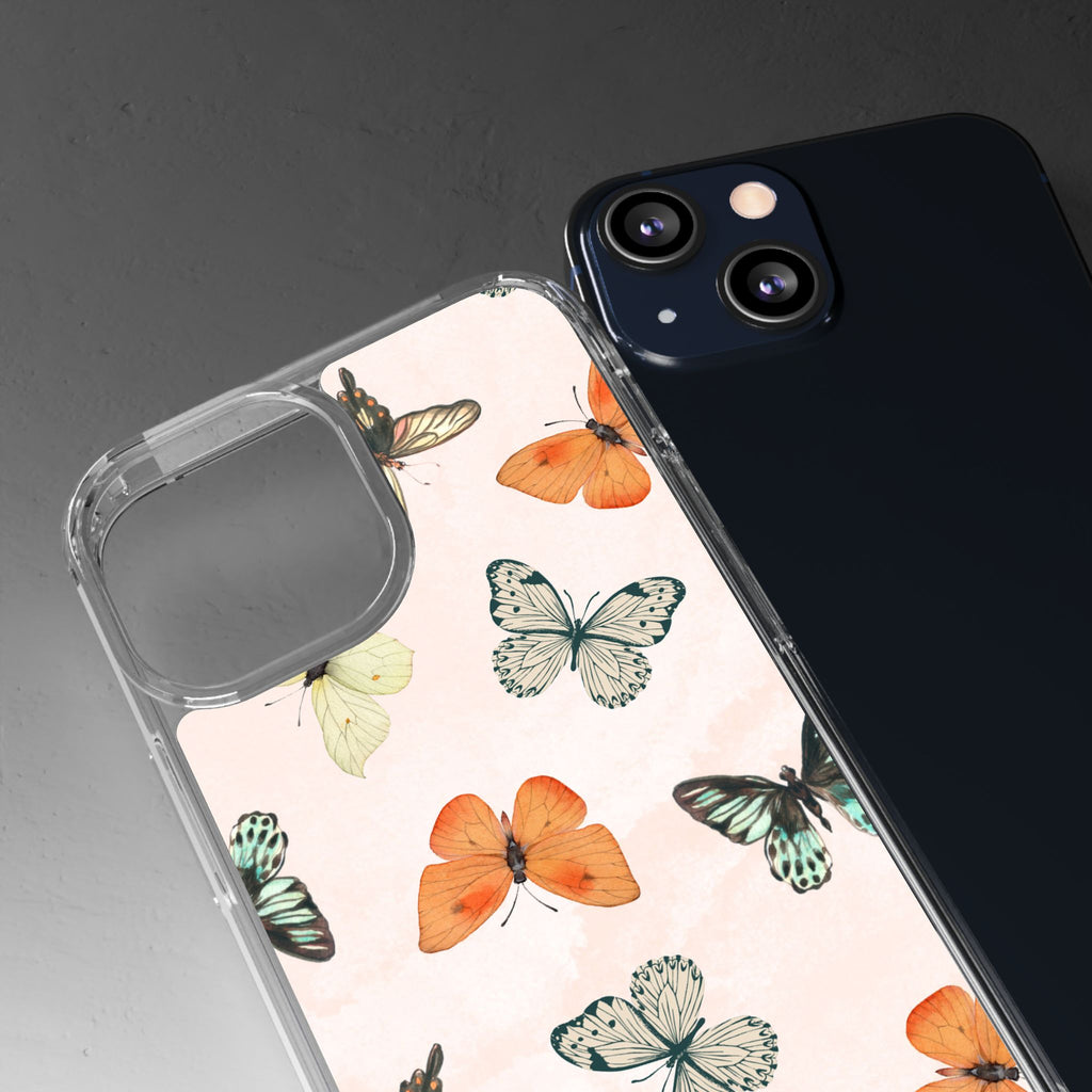 Butterfly Pattern Aesthetic Phone Case – Slim Lightweight Protective Cover, Cute Colorful Design for Women & Girls