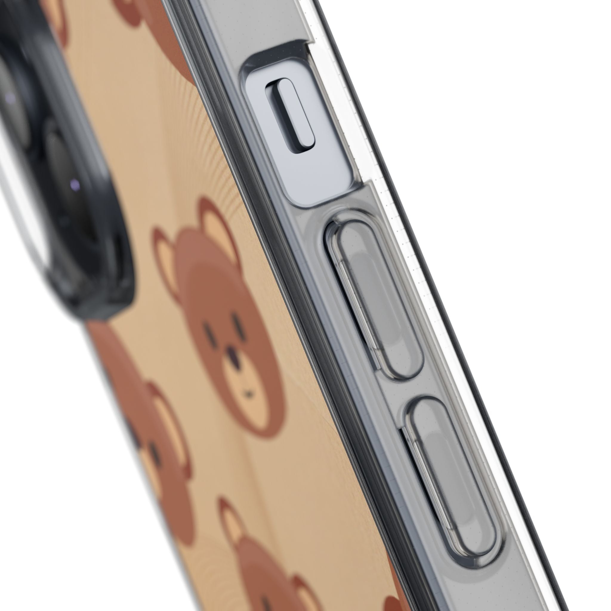 Bear Pattern Clear Phone Case, Cute Animal Phone Cover, Gift for Kids, Trendy Phone Accessory, Birthday Gift, Fun & Playful Style