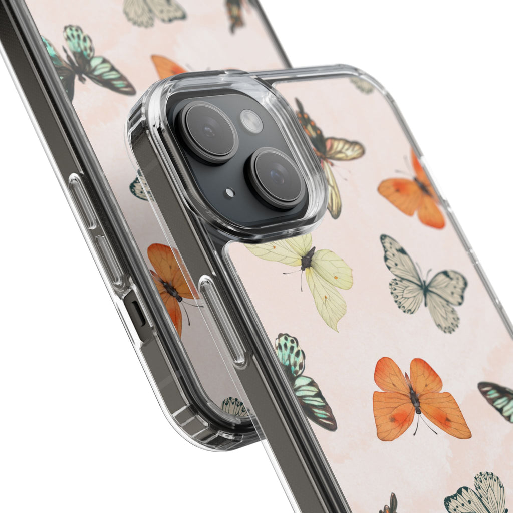 Butterfly Pattern Aesthetic Phone Case – Slim Lightweight Protective Cover, Cute Colorful Design for Women & Girls