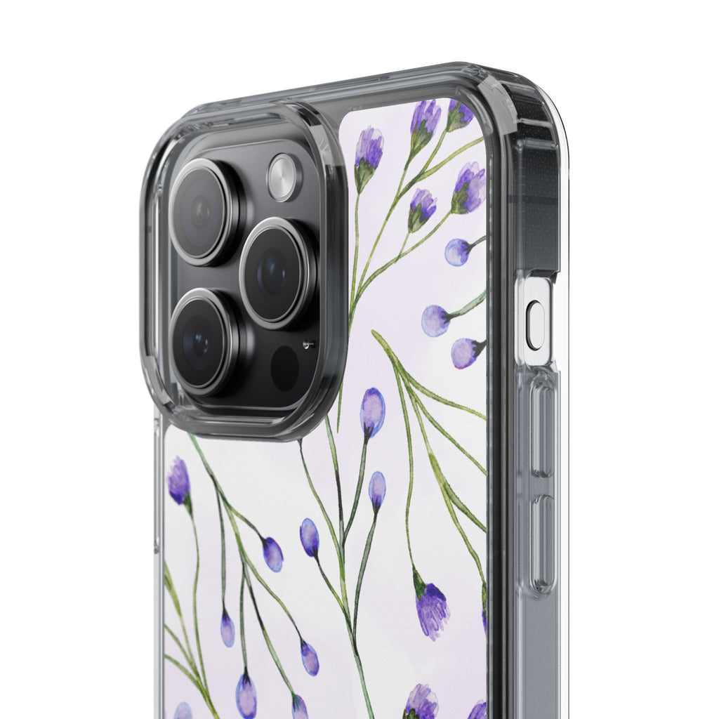 Purple Flower Pattern Phone Case – Aesthetic Floral Protective Cover, Slim Lightweight Design for Women & Girls | iPhone and Samsung