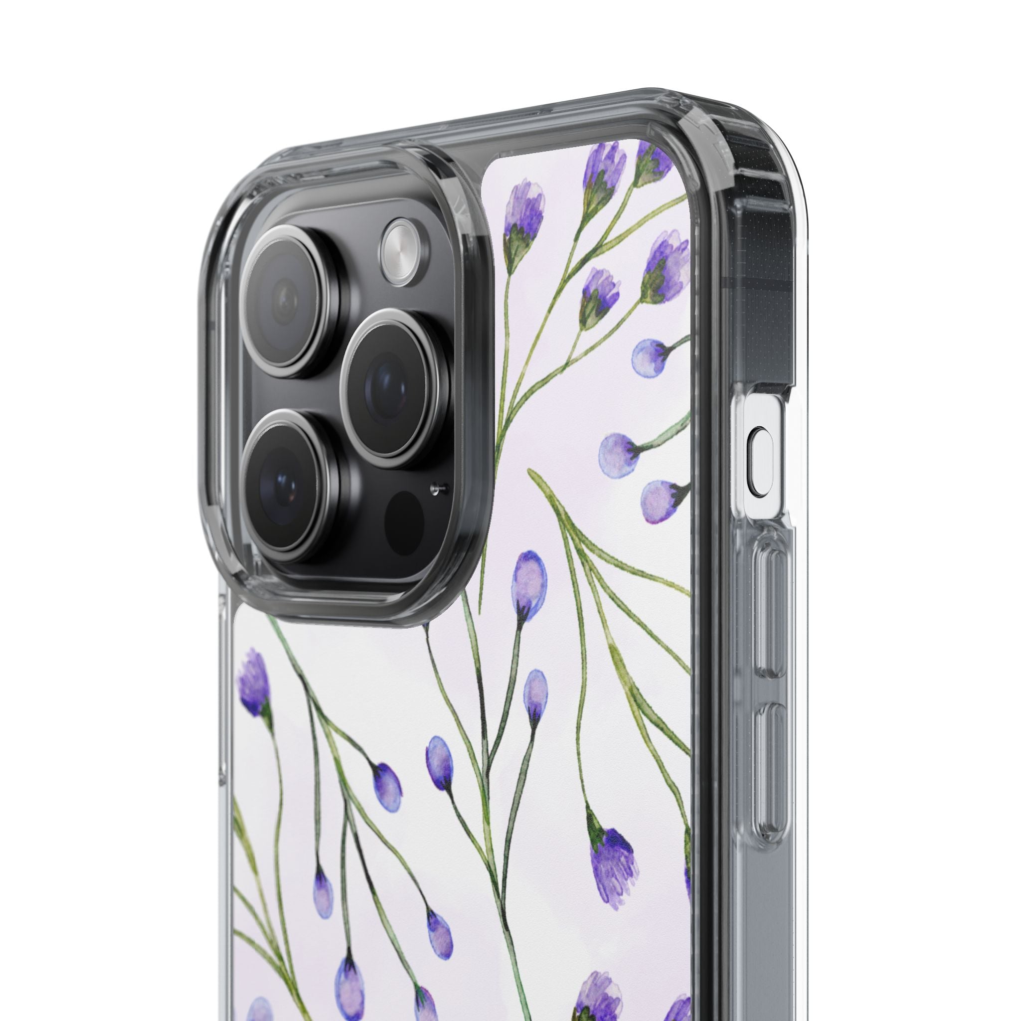Purple Flower Pattern Phone Case – Aesthetic Floral Protective Cover, Slim Lightweight Design for Women & Girls | iPhone and Samsung