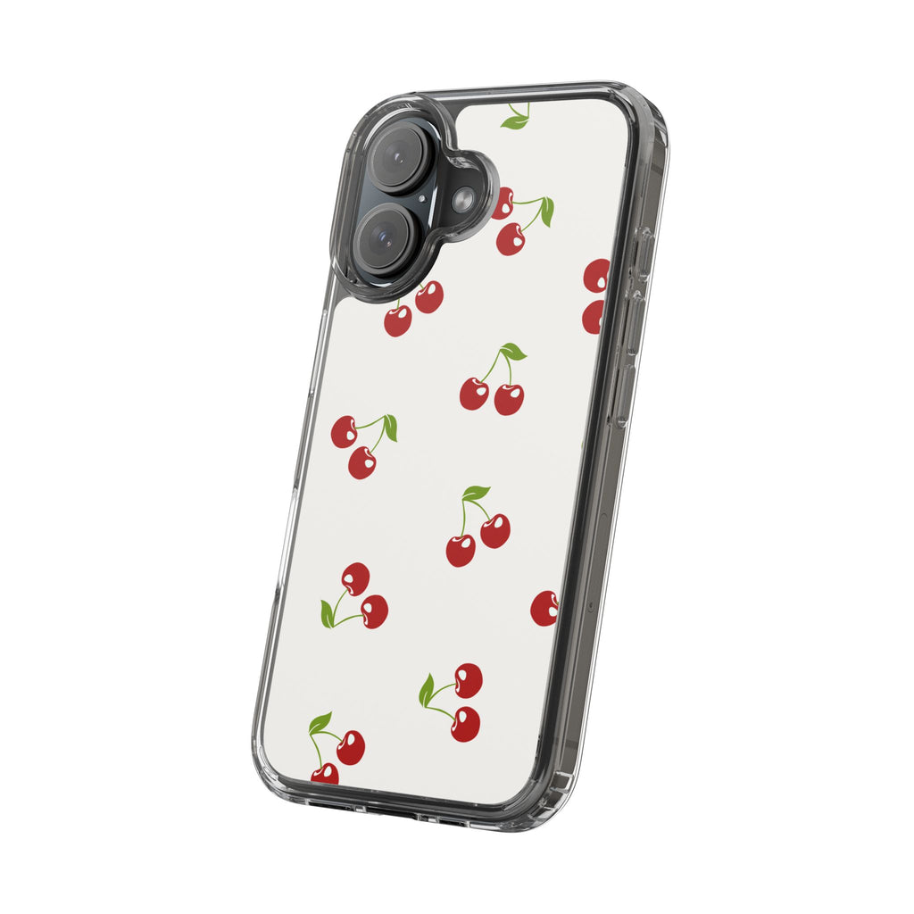 Cute Cherry Pattern Phone Case – Kawaii Red Fruit Design, Slim Protective Cover for iPhone & Samsung