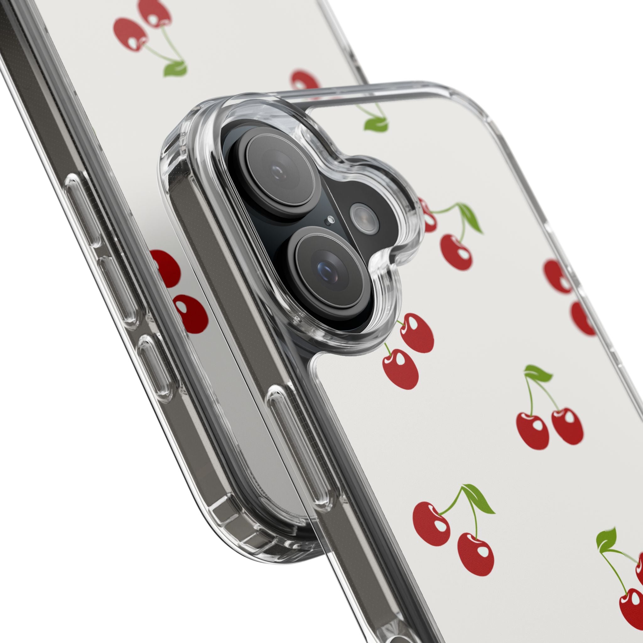 Cute Cherry Pattern Phone Case – Kawaii Red Fruit Design, Slim Protective Cover for iPhone & Samsung