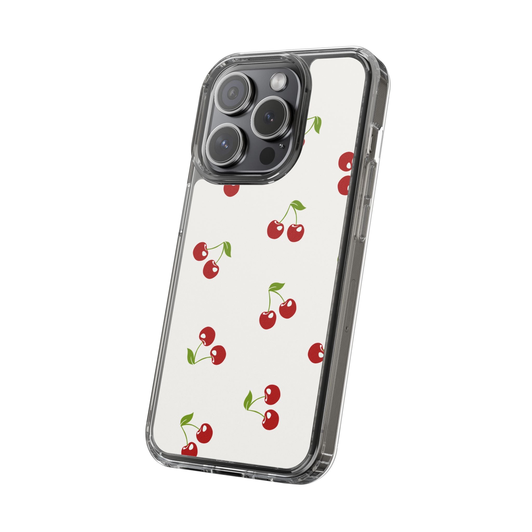 Cute Cherry Pattern Phone Case – Kawaii Red Fruit Design, Slim Protective Cover for iPhone & Samsung