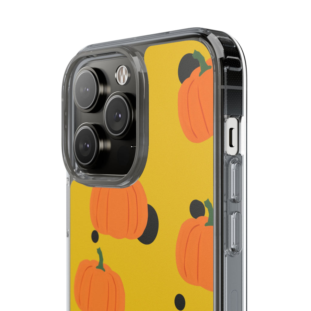 Pumpkin Clear Phone Case for Fall, Cute Pumpkin Phone Cover, Autumn Vibe Clear Case, Halloween Gift, Seasonal Accessories