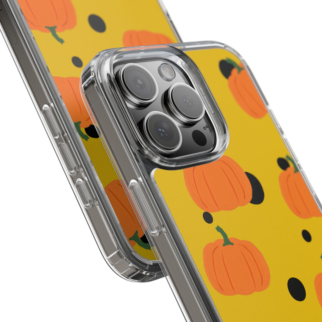 Pumpkin Clear Phone Case for Fall, Cute Pumpkin Phone Cover, Autumn Vibe Clear Case, Halloween Gift, Seasonal Accessories