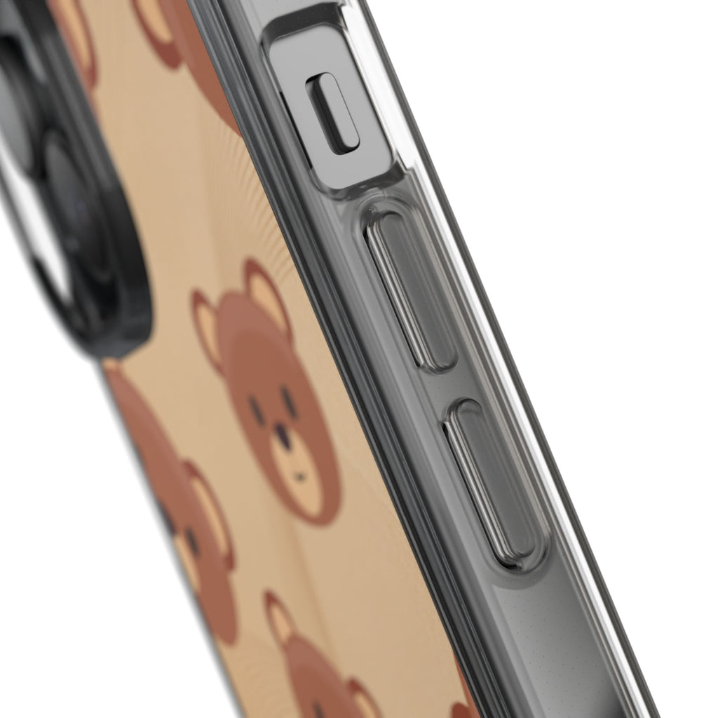 Bear Pattern Clear Phone Case, Cute Animal Phone Cover, Gift for Kids, Trendy Phone Accessory, Birthday Gift, Fun & Playful Style