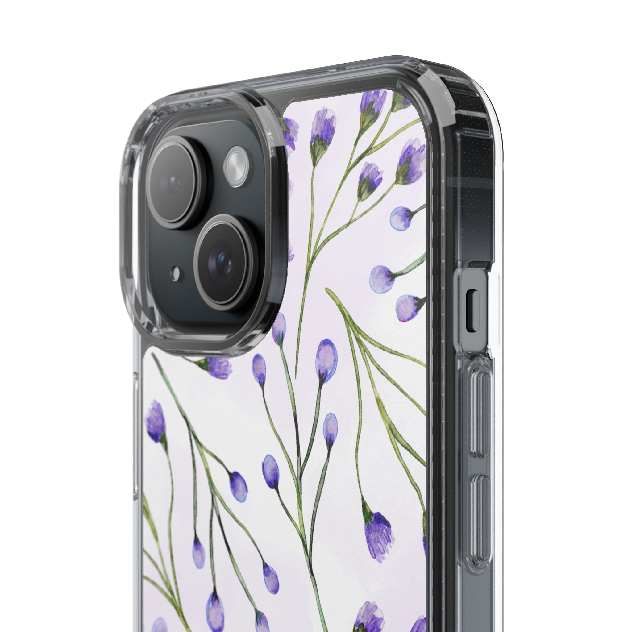 Purple Flower Pattern Phone Case – Aesthetic Floral Protective Cover, Slim Lightweight Design for Women & Girls | iPhone and Samsung