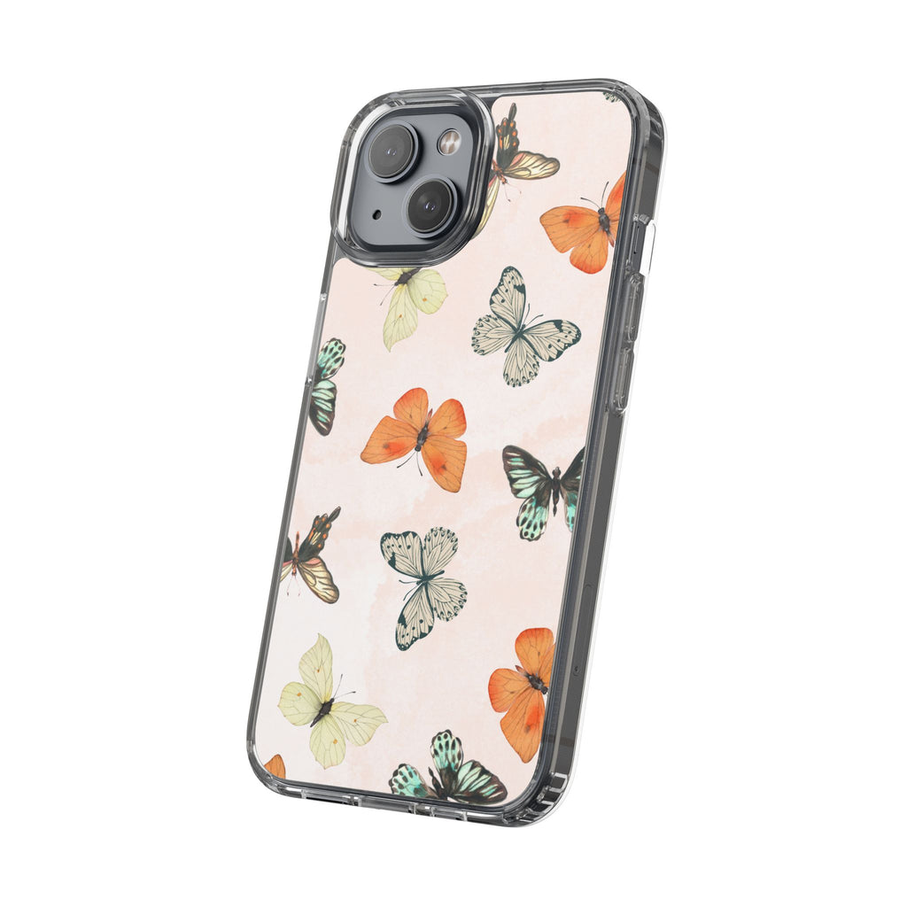 Butterfly Pattern Aesthetic Phone Case – Slim Lightweight Protective Cover, Cute Colorful Design for Women & Girls