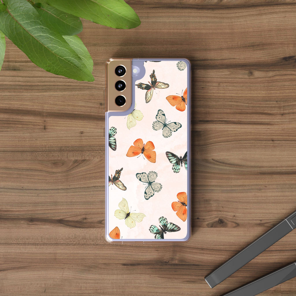 Butterfly Pattern Aesthetic Phone Case – Slim Lightweight Protective Cover, Cute Colorful Design for Women & Girls