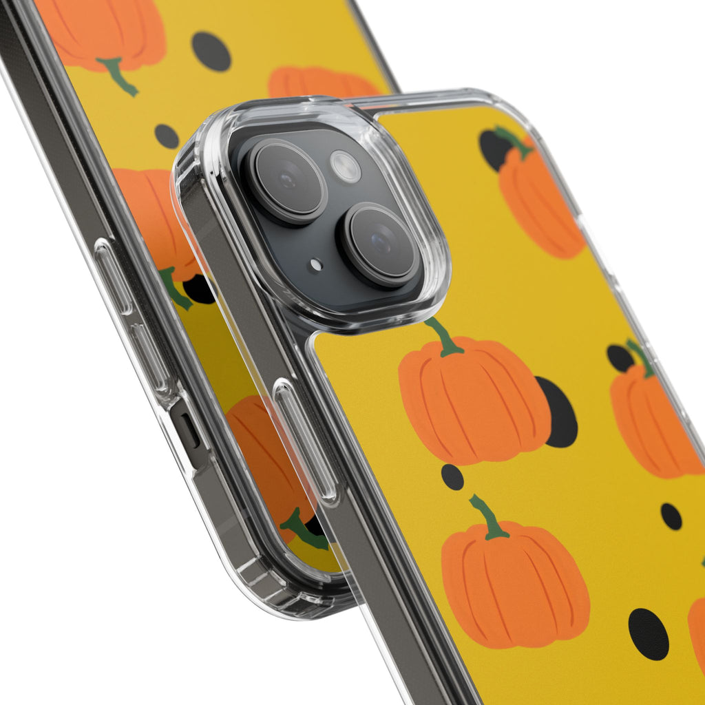 Pumpkin Clear Phone Case for Fall, Cute Pumpkin Phone Cover, Autumn Vibe Clear Case, Halloween Gift, Seasonal Accessories