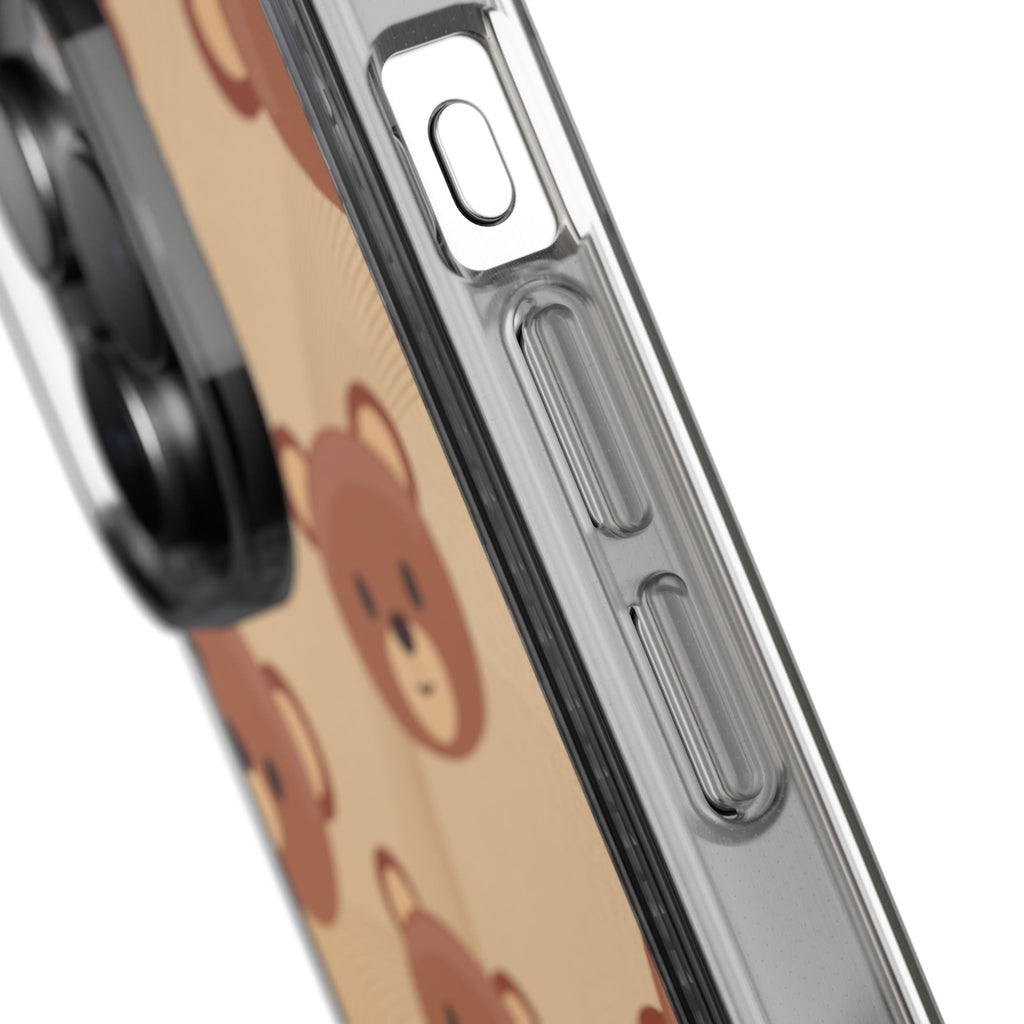 Bear Pattern Clear Phone Case, Cute Animal Phone Cover, Gift for Kids, Trendy Phone Accessory, Birthday Gift, Fun & Playful Style