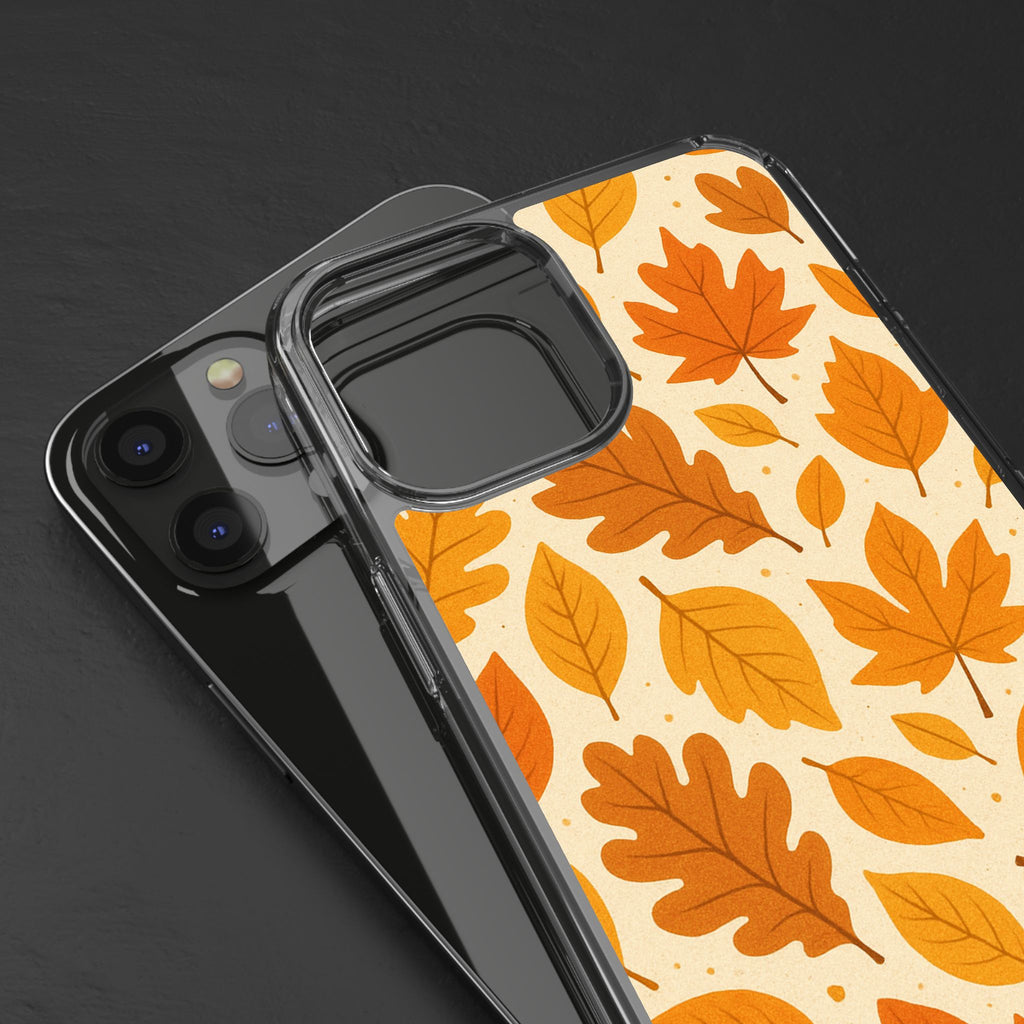 Autumn-Inspired Clear Phone Case | Fall Leaves Design | iPhone, Samsung, Seasonal Gift, Nature Lovers, Phone Accessory