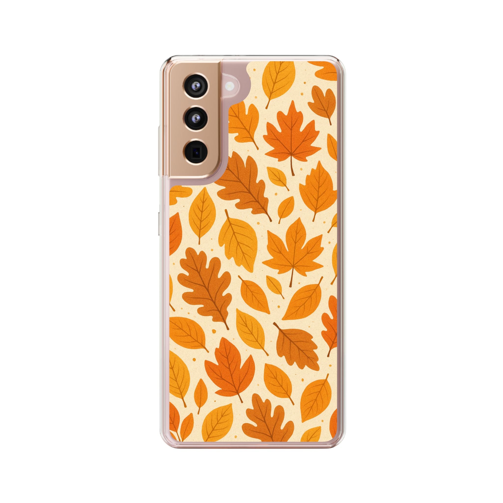 Autumn-Inspired Clear Phone Case | Fall Leaves Design | iPhone, Samsung, Seasonal Gift, Nature Lovers, Phone Accessory