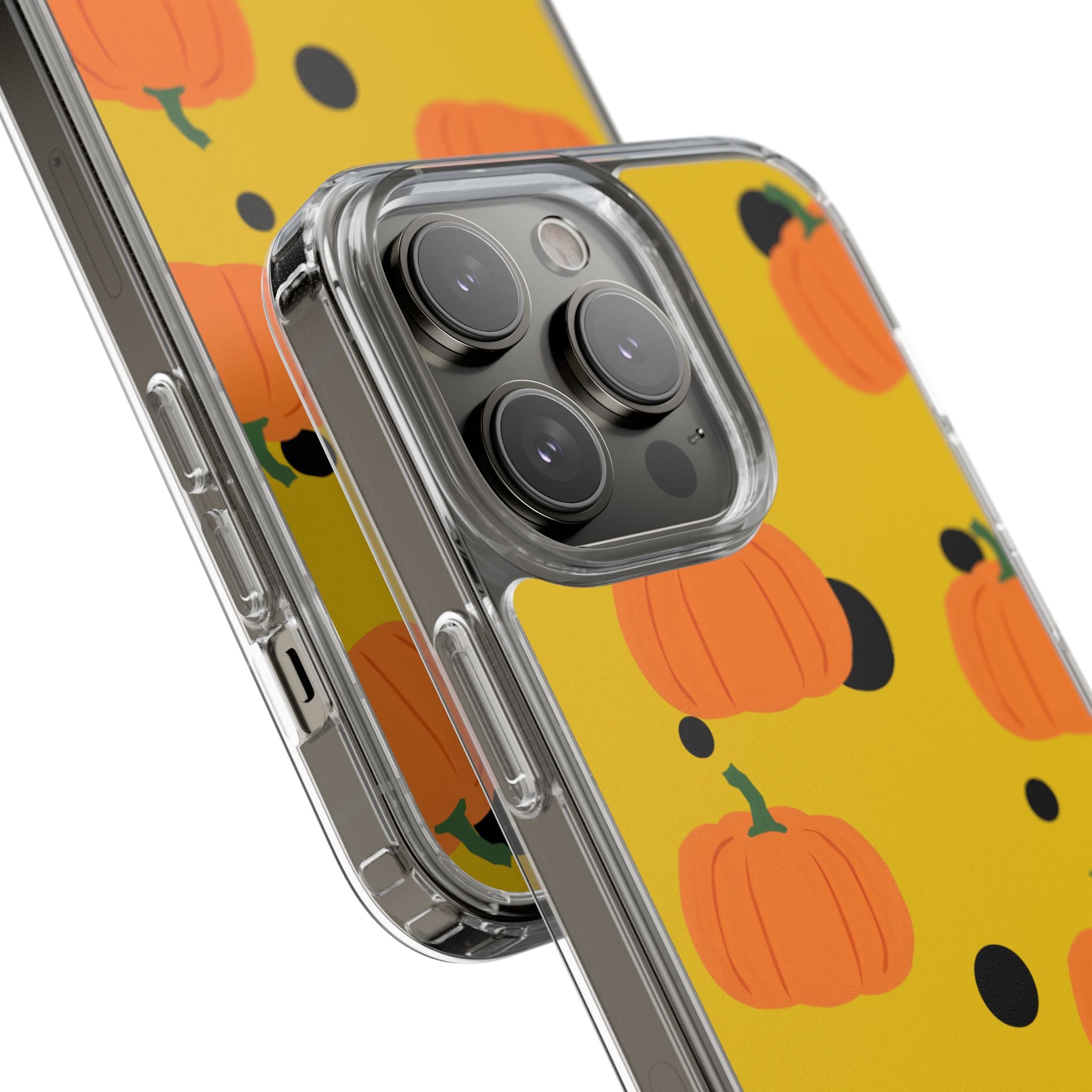 Pumpkin Clear Phone Case for Fall, Cute Pumpkin Phone Cover, Autumn Vibe Clear Case, Halloween Gift, Seasonal Accessories