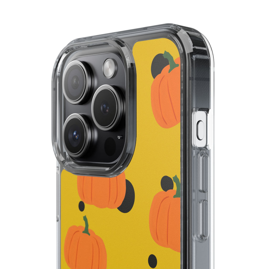 Pumpkin Clear Phone Case for Fall, Cute Pumpkin Phone Cover, Autumn Vibe Clear Case, Halloween Gift, Seasonal Accessories