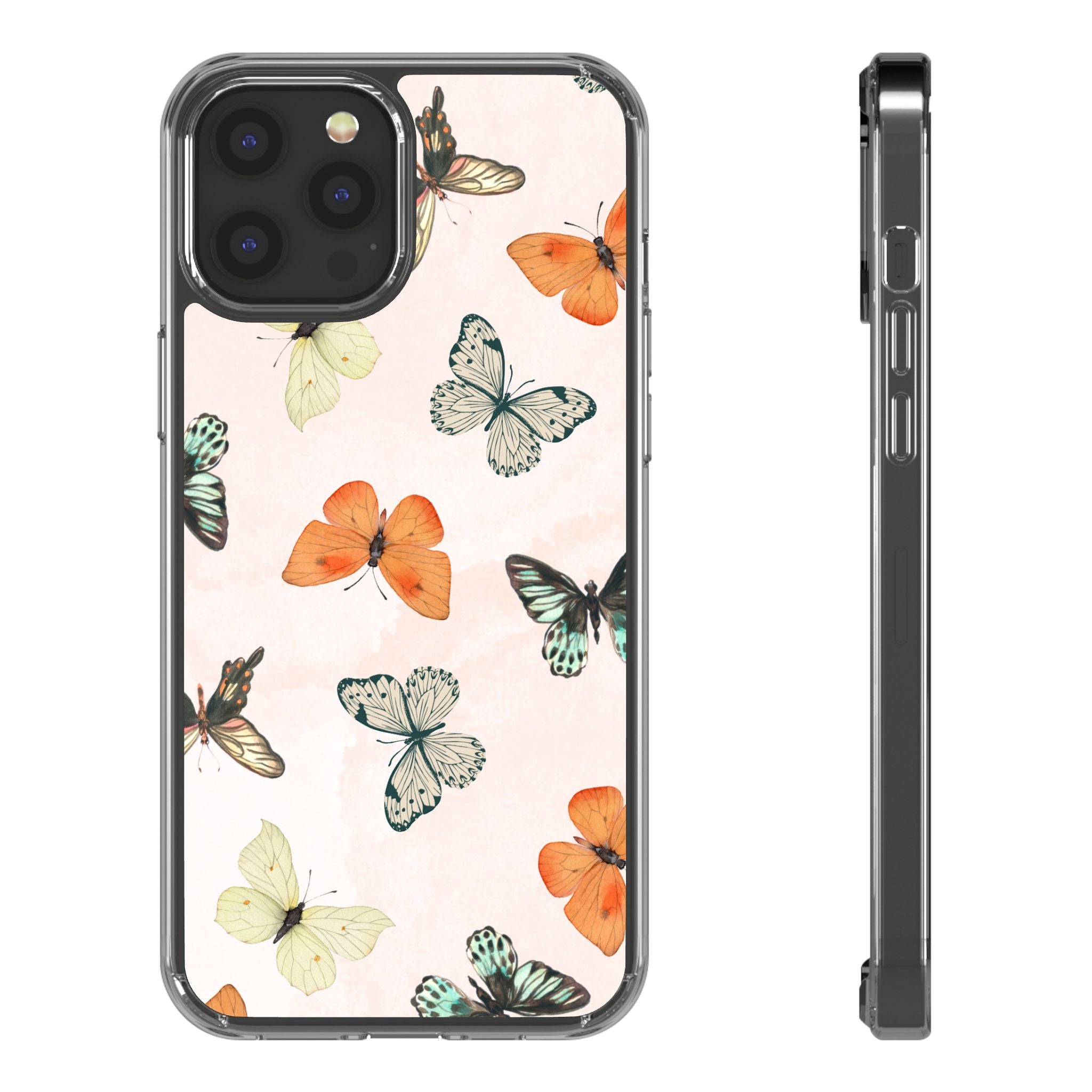 Butterfly Pattern Aesthetic Phone Case – Slim Lightweight Protective Cover, Cute Colorful Design for Women & Girls