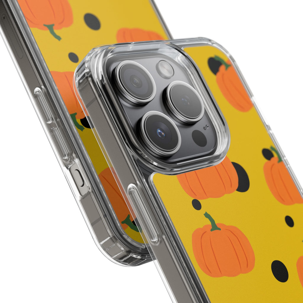 Pumpkin Clear Phone Case for Fall, Cute Pumpkin Phone Cover, Autumn Vibe Clear Case, Halloween Gift, Seasonal Accessories