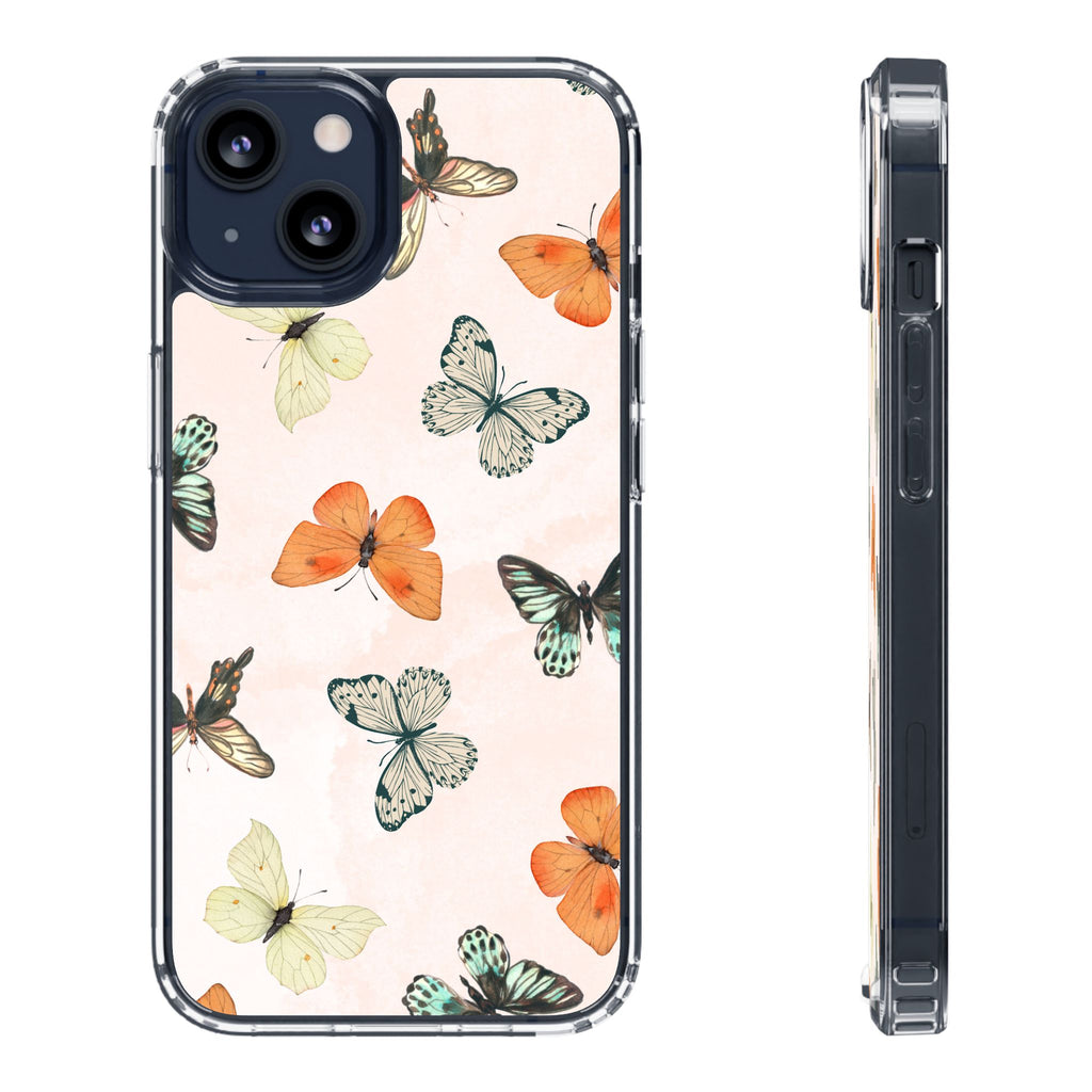 Butterfly Pattern Aesthetic Phone Case – Slim Lightweight Protective Cover, Cute Colorful Design for Women & Girls
