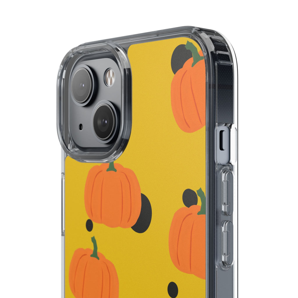 Pumpkin Clear Phone Case for Fall, Cute Pumpkin Phone Cover, Autumn Vibe Clear Case, Halloween Gift, Seasonal Accessories