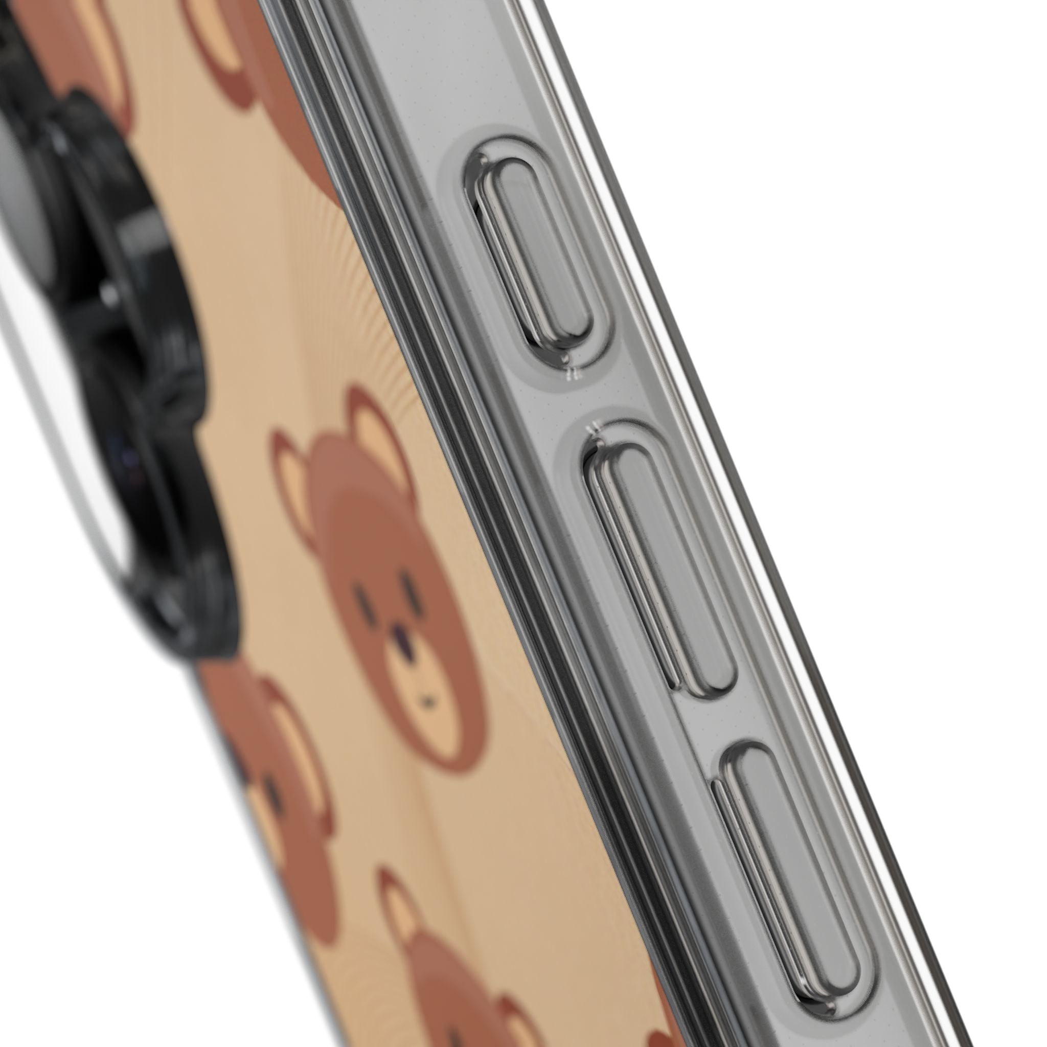 Bear Pattern Clear Phone Case, Cute Animal Phone Cover, Gift for Kids, Trendy Phone Accessory, Birthday Gift, Fun & Playful Style