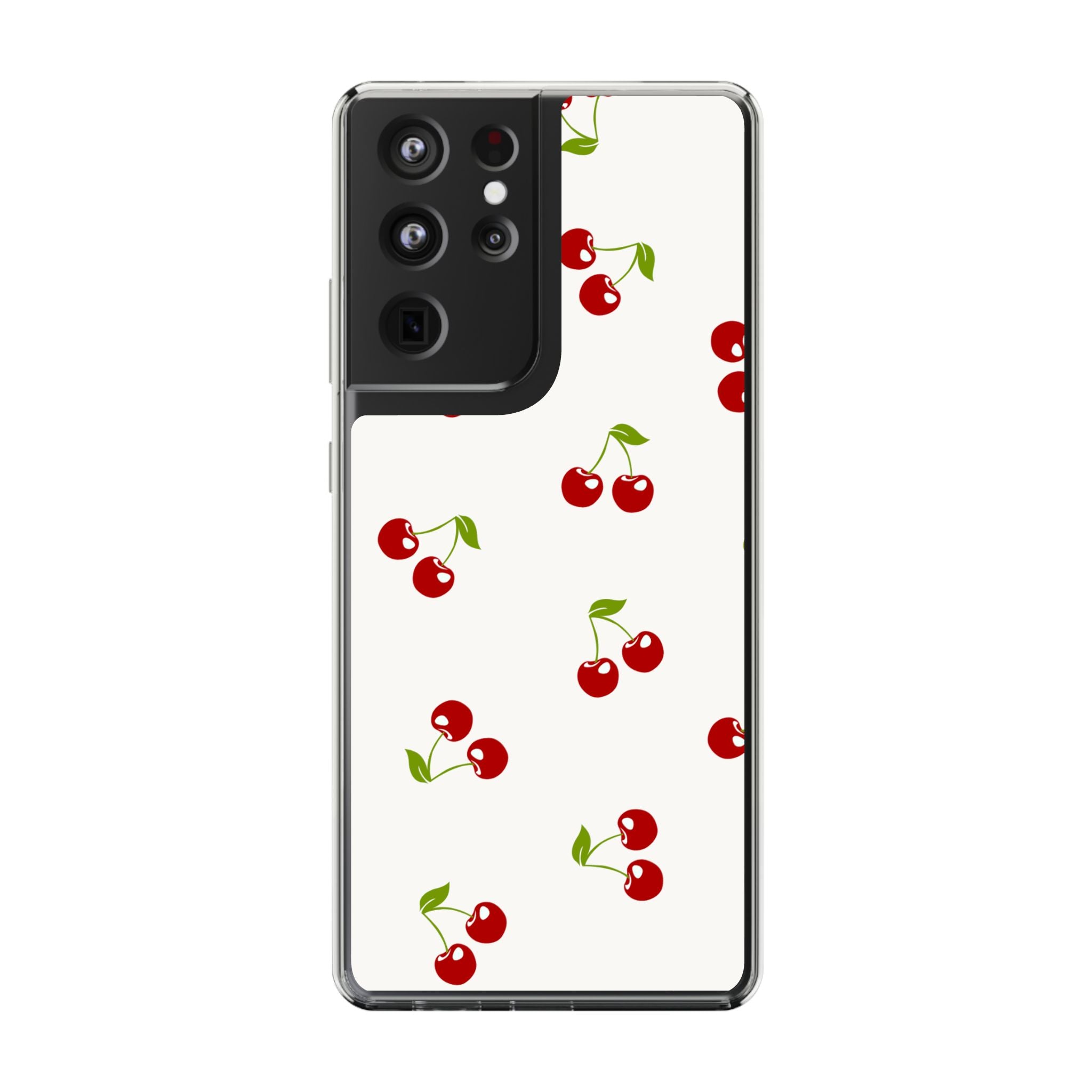 Cute Cherry Pattern Phone Case – Kawaii Red Fruit Design, Slim Protective Cover for iPhone & Samsung