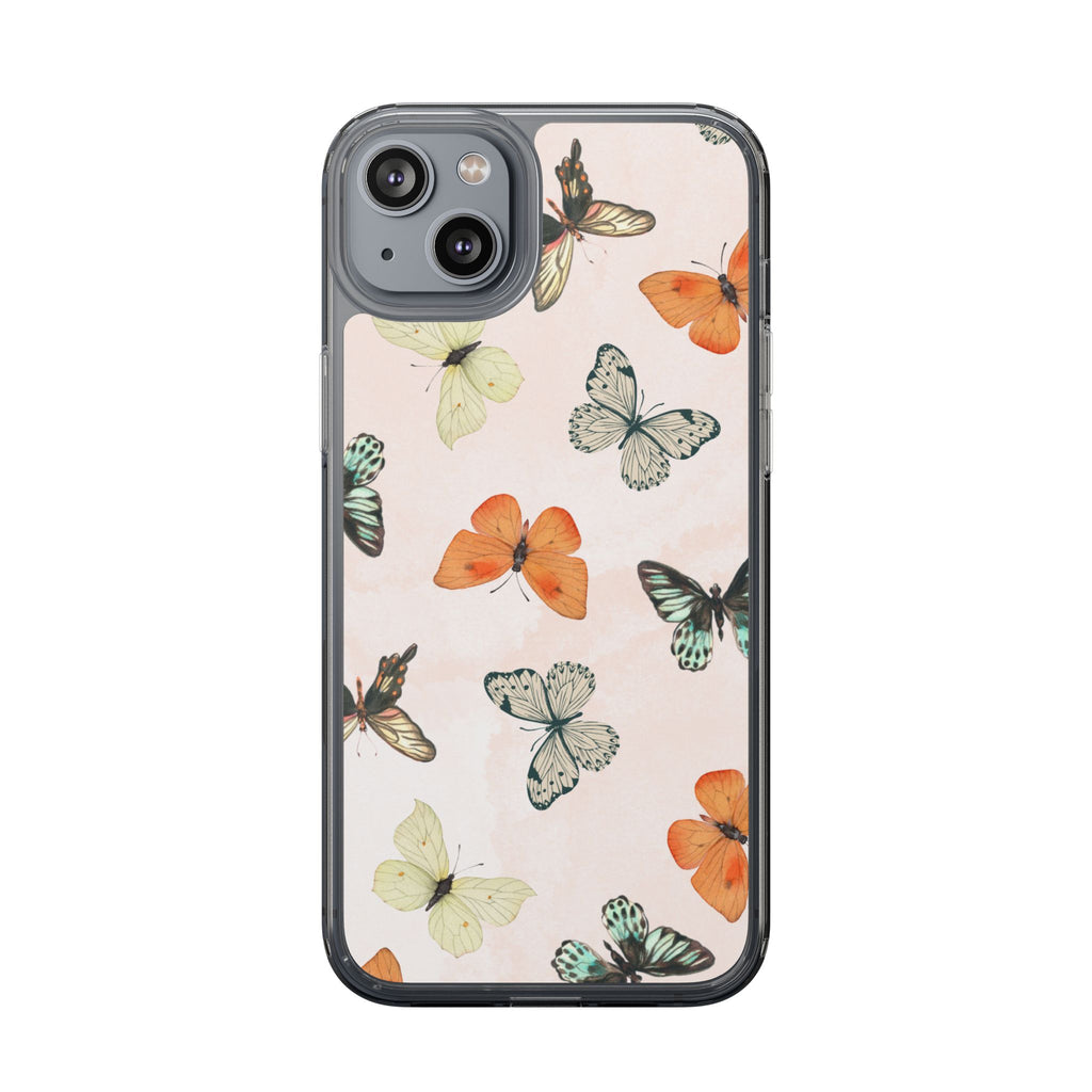 Butterfly Pattern Aesthetic Phone Case – Slim Lightweight Protective Cover, Cute Colorful Design for Women & Girls