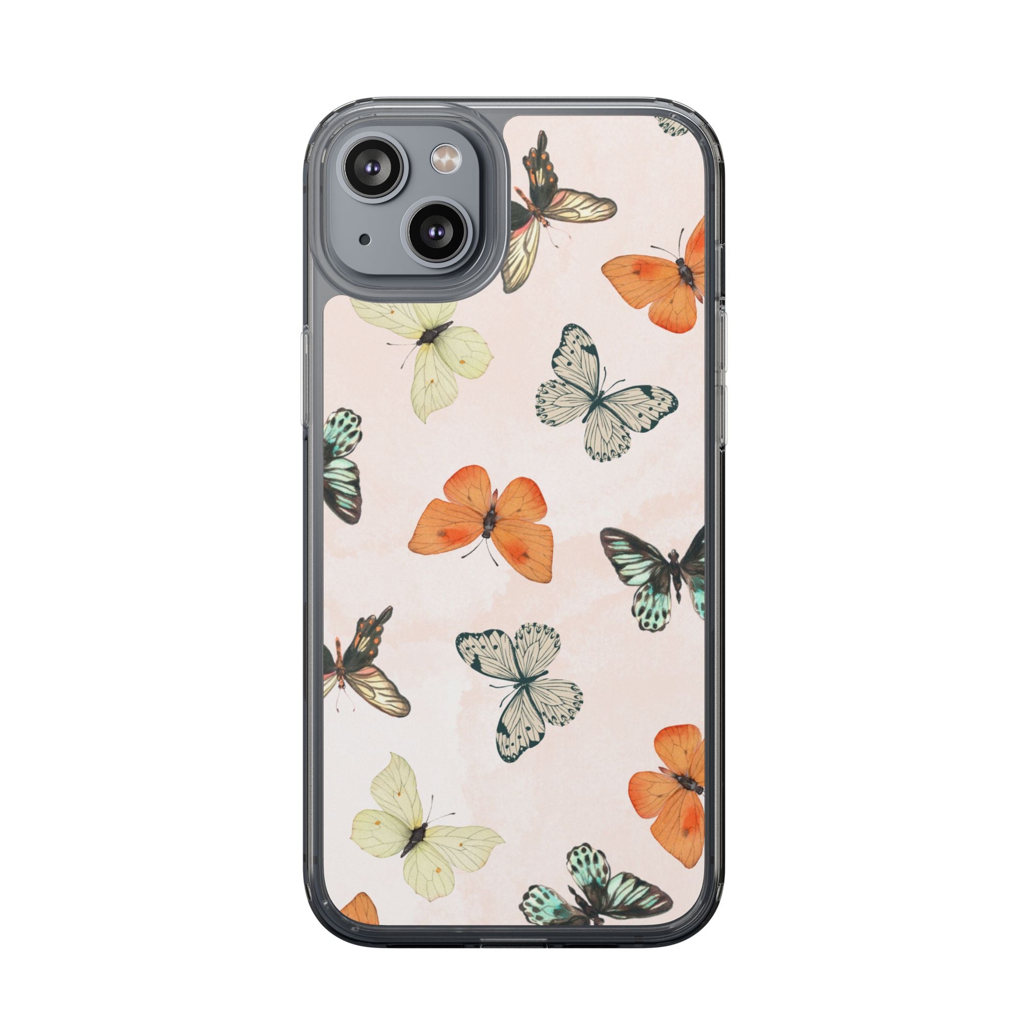 Butterfly Pattern Aesthetic Phone Case – Slim Lightweight Protective Cover, Cute Colorful Design for Women & Girls