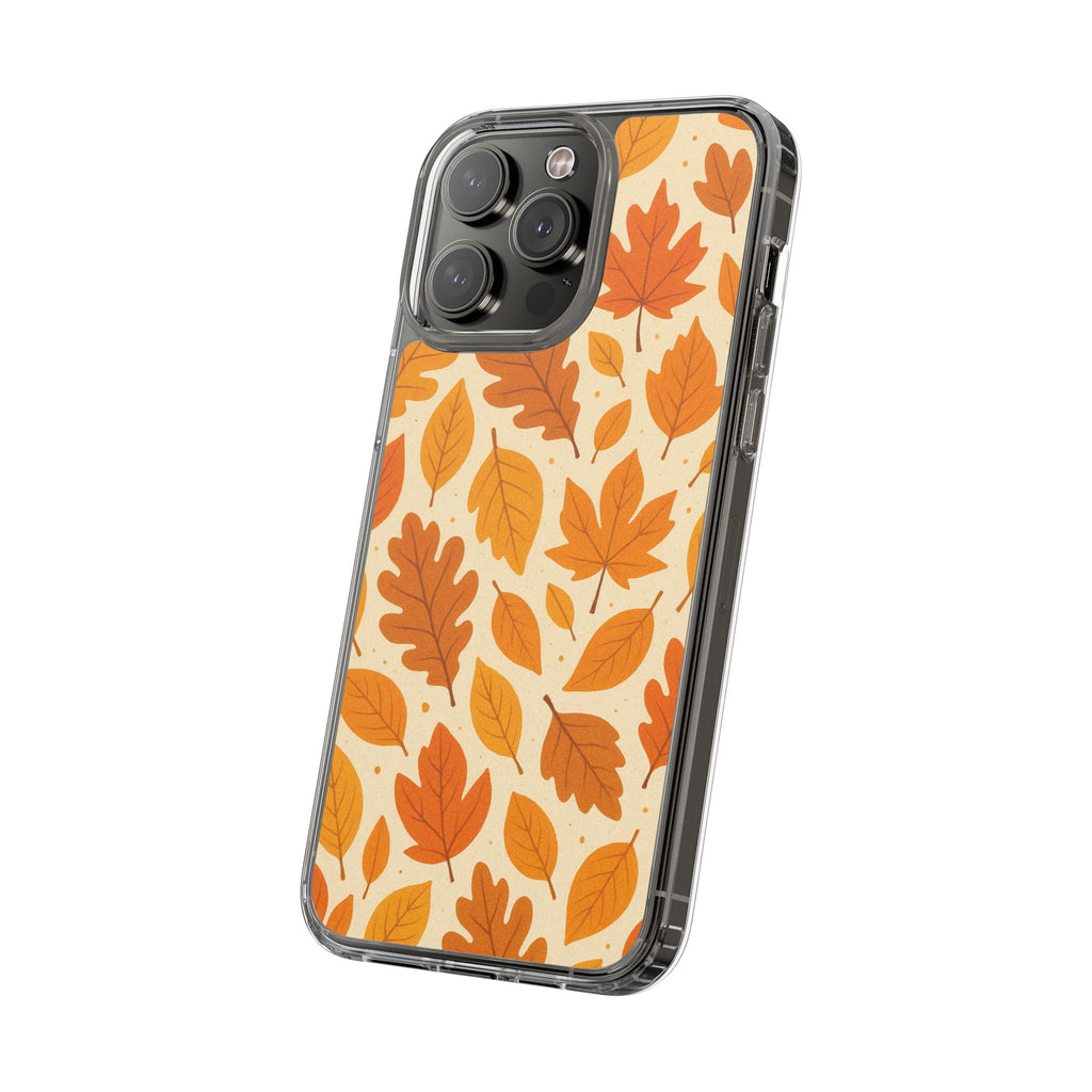 Autumn-Inspired Clear Phone Case | Fall Leaves Design | iPhone, Samsung, Seasonal Gift, Nature Lovers, Phone Accessory