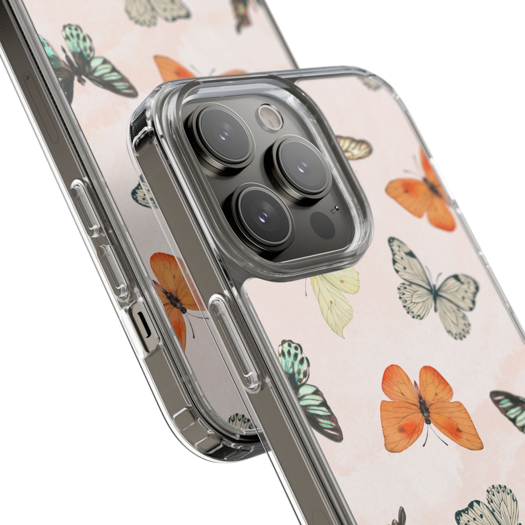 Butterfly Pattern Aesthetic Phone Case – Slim Lightweight Protective Cover, Cute Colorful Design for Women & Girls