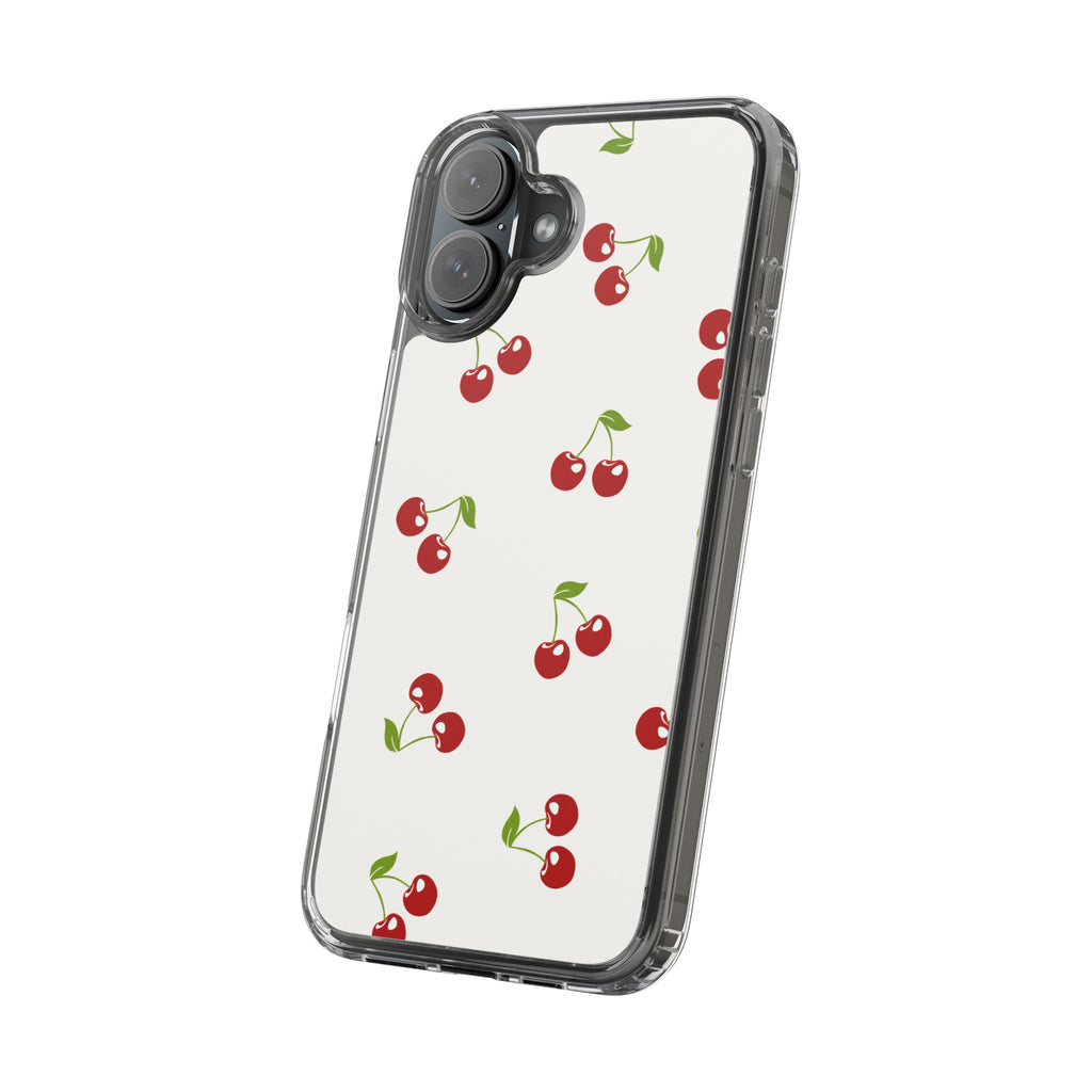 Cute Cherry Pattern Phone Case – Kawaii Red Fruit Design, Slim Protective Cover for iPhone & Samsung