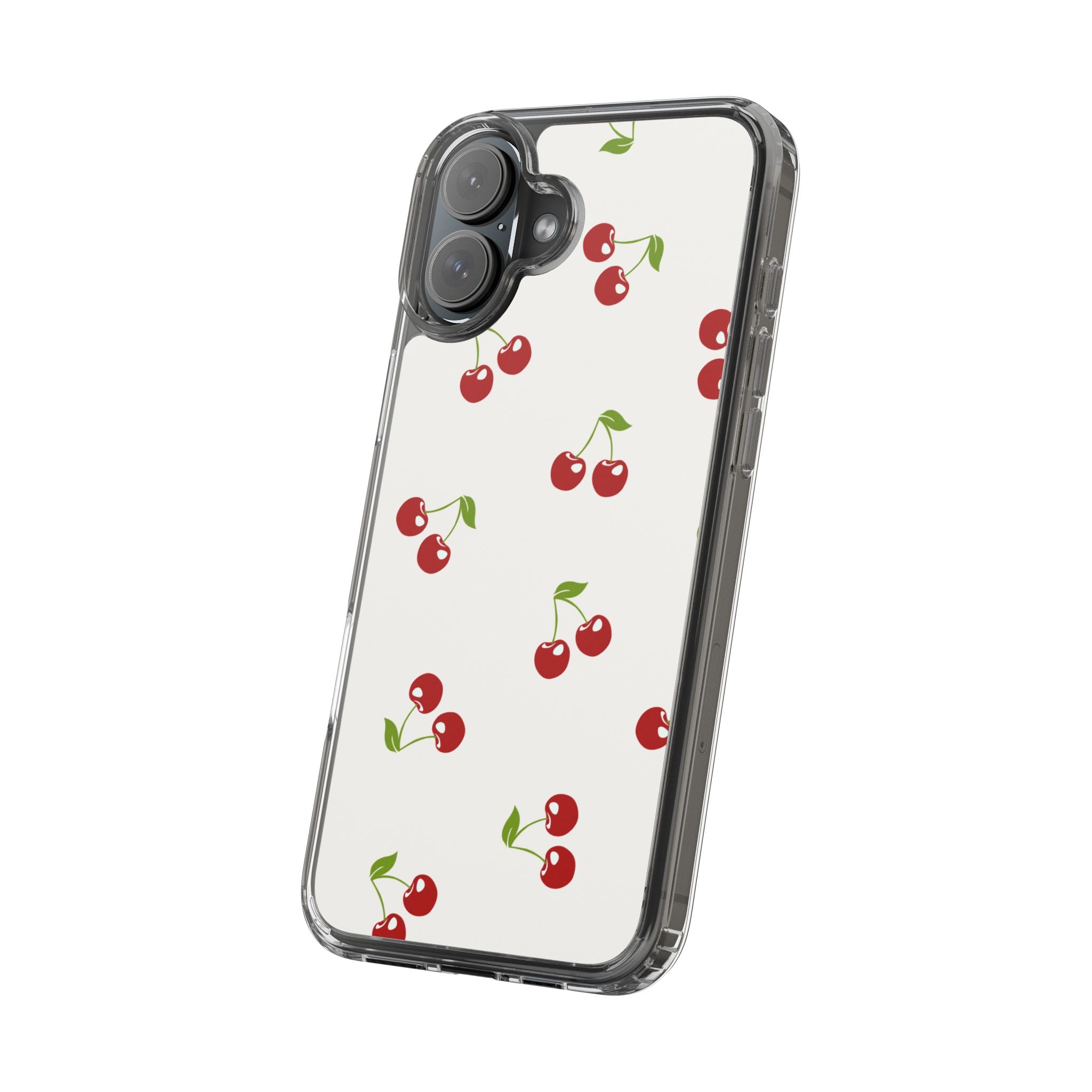 Cute Cherry Pattern Phone Case – Kawaii Red Fruit Design, Slim Protective Cover for iPhone & Samsung